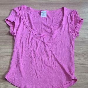 No Boundaries Pink Ribbed Crop Top